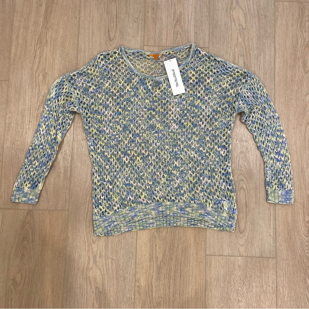 ANAMA Women's Crochet Knit Top Size S